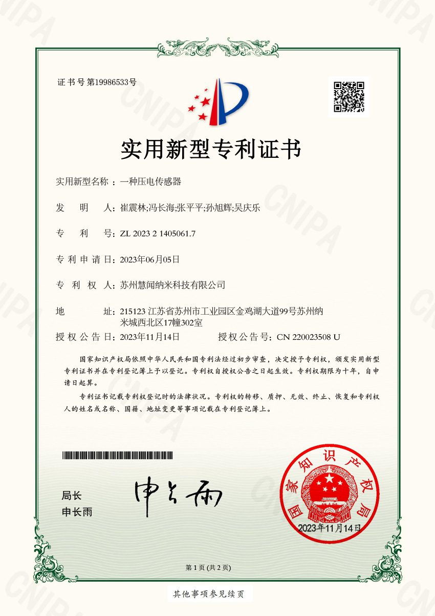 一种压电传感器
